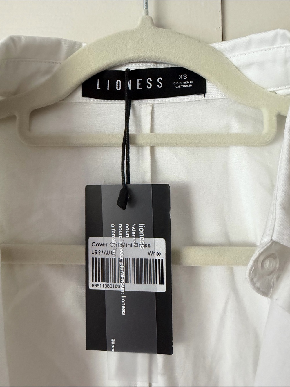 Lioness White Button-Front Shirt Dress NWT - Picture 3 of 4